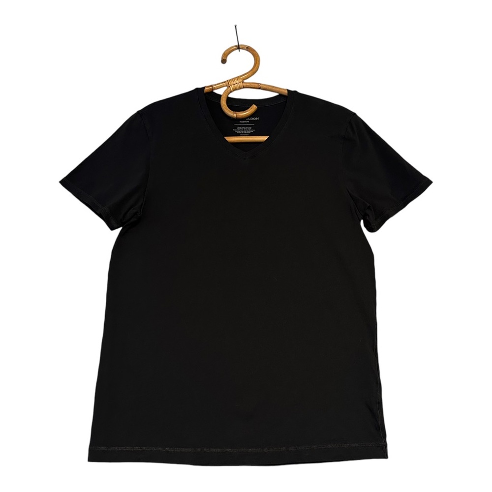 Mack Weldon | Pima Cotton V-Neck Tee Black Size M